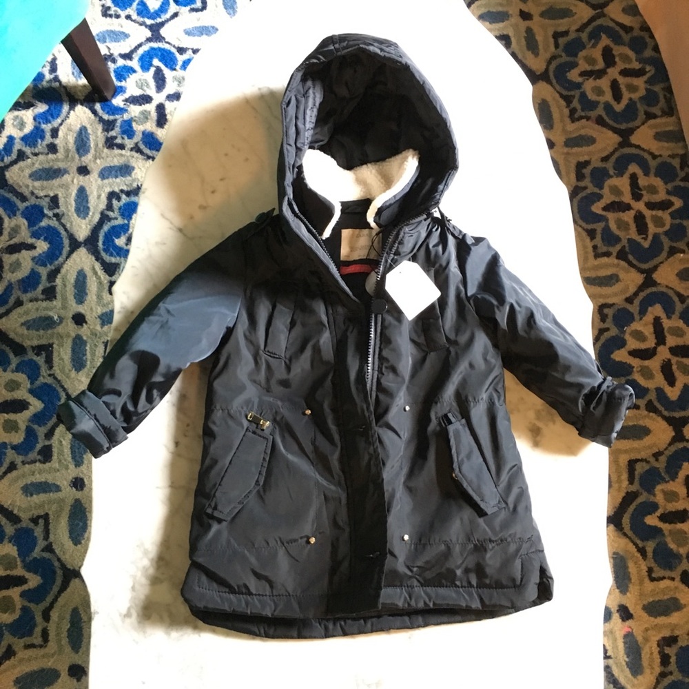 Navy girls coat 4T Zara